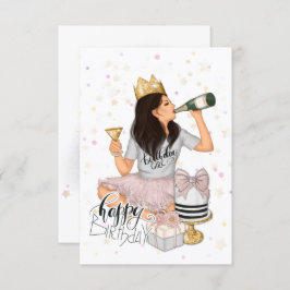 Invitación Fiesta de cumpleaños de Girona Rosa y Oro