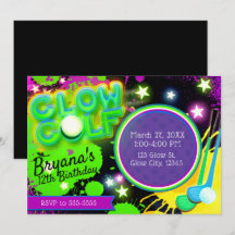 Fiesta de Cumpleaños de Glow Golf Estrellas Brilla
