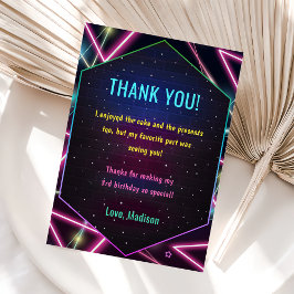 Invitación Fiesta de cumpleaños de Glow Neon Lights