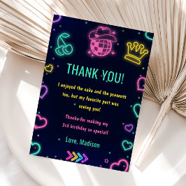 Invitación Fiesta de cumpleaños de Glow Neon Lights