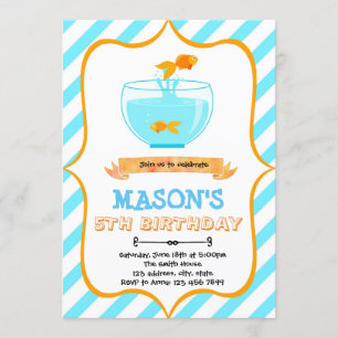 Invitación Fiesta de cumpleaños de Goldfish