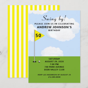 Invitación Fiesta de cumpleaños de golf