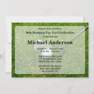 Invitación Fiesta de cumpleaños de golf