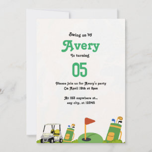 Invitación Fiesta de cumpleaños de golf