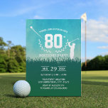 Invitación Fiesta de cumpleaños de golf<br><div class="desc">Invitaciones a la Fiesta de Cumpleaños 80 del Swinging de Golf.</div>