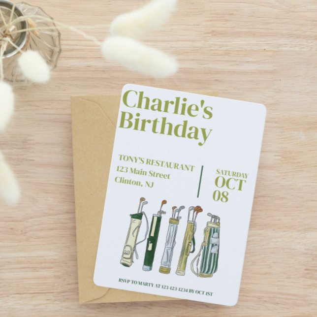 Invitación Fiesta de cumpleaños de golf (Subido por el creador)