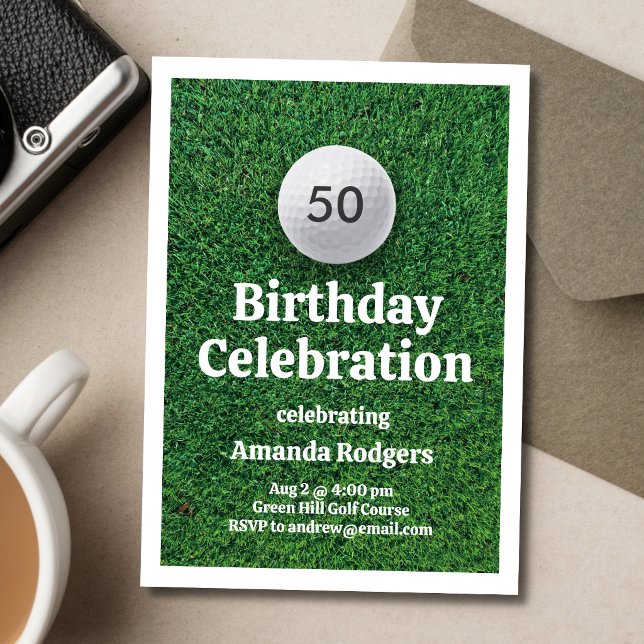 Invitación Fiesta de cumpleaños de golf en el Green (Subido por el creador)