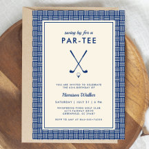 Fiesta de cumpleaños de golf para adultos modernos