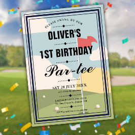 Invitación Fiesta de cumpleaños de golf para cualquier edad