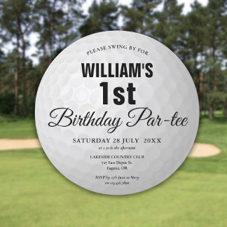 Invitación Fiesta de cumpleaños de golf para cualquier edad B