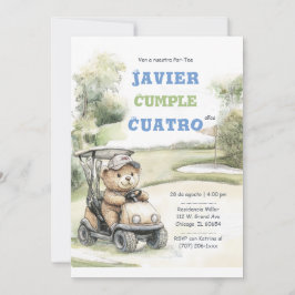 Invitación Fiesta de Cumpleaños de Golf para Niño