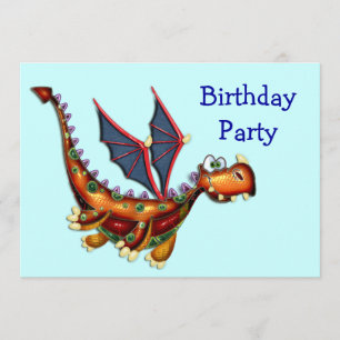 Invitación Fiesta de cumpleaños de Goofy Flying Dragon