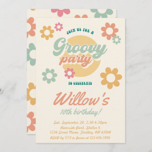 Invitación Fiesta de cumpleaños de Groovy 60, cualquier edad