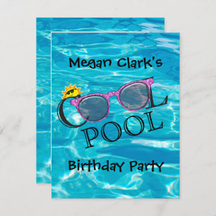 Invitación fiesta de cumpleaños de Guay Pool