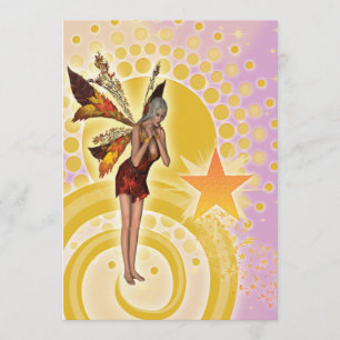 Invitación Fiesta de cumpleaños de hadas linda de los chicas