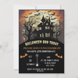 Invitación fiesta de cumpleaños de Halloween
