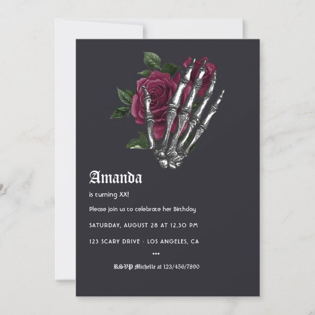 Invitación Fiesta de cumpleaños de Halloween caprichosa de Bo (Anverso)