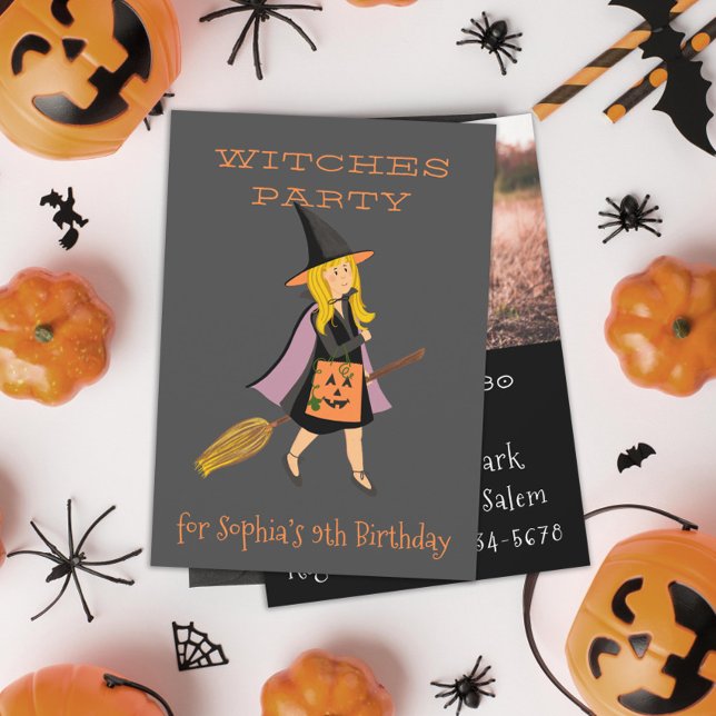 Invitación Fiesta de cumpleaños de Halloween, Chica de la rub (Subido por el creador)