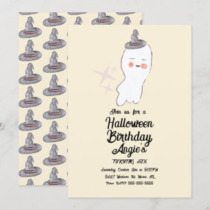 Invitación Fiesta de cumpleaños de Halloween con garabato de 