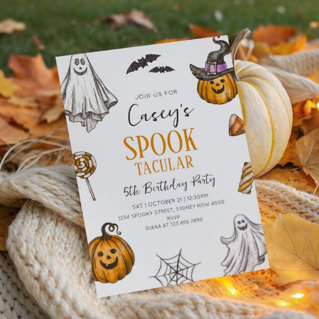 Invitación Fiesta de cumpleaños de Halloween con vocación de  (Subido por el creador)