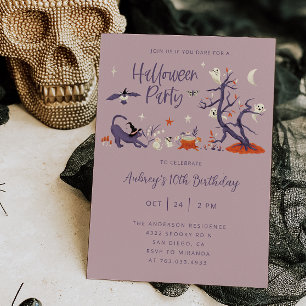 Invitación Fiesta de cumpleaños de Halloween de Forest Spirit