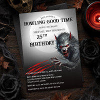 Fiesta de cumpleaños de Halloween de hombre lobo n