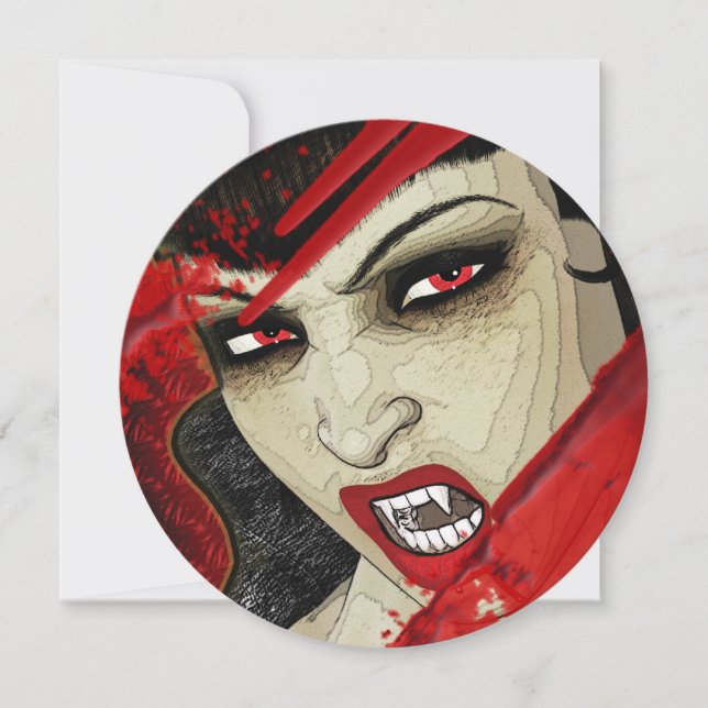 Invitación Fiesta de cumpleaños de Halloween de la cara del (Anverso)