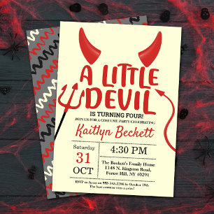 Invitación Fiesta de cumpleaños de Halloween de la Edad del P