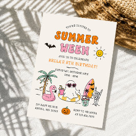 Invitación Fiesta de cumpleaños de Halloween de Summerween en