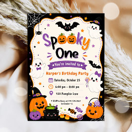 Invitación Fiesta de cumpleaños de Halloween de uno espeluzna