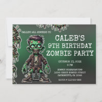 Fiesta de cumpleaños de Halloween del niño zombie