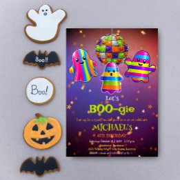 Invitación Fiesta de cumpleaños de Halloween disco para niños