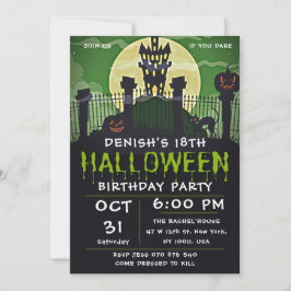 Invitación  Fiesta de cumpleaños de Halloween en Spooktacular