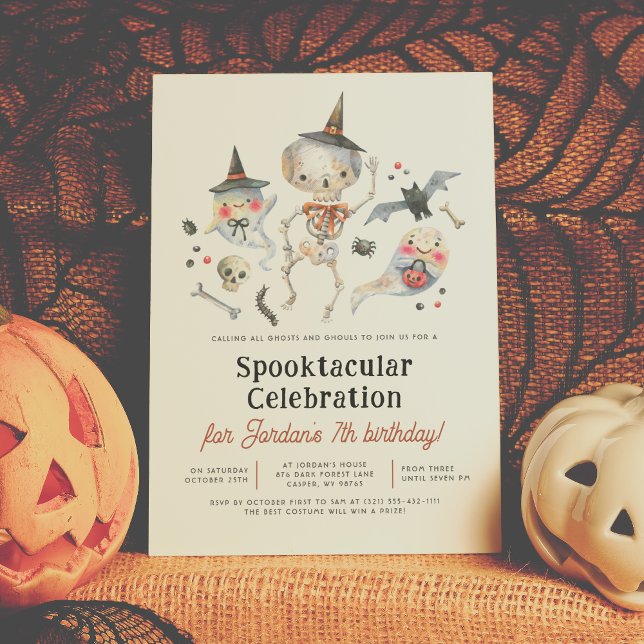 Invitación Fiesta de cumpleaños de Halloween en Spooktacular (Subido por el creador)