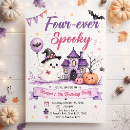 Invitación Fiesta de cumpleaños de Halloween espeluznante par