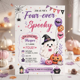 Invitación Fiesta de cumpleaños de Halloween espeluznante par