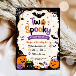Invitación Fiesta de cumpleaños de Halloween espeluznante y c