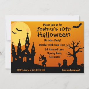 Invitación Fiesta de cumpleaños de Halloween Kid