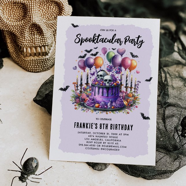 Invitación Fiesta de cumpleaños de Halloween para los niños e (Subido por el creador)
