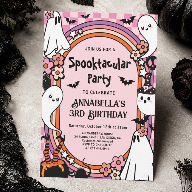 Invitación Fiesta de Cumpleaños de Halloween para Niños (Subido por el creador)