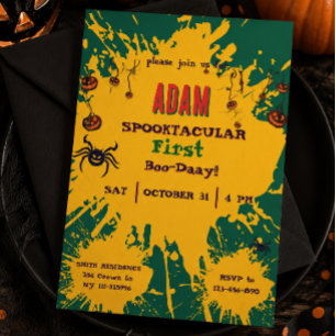 Invitación Fiesta de cumpleaños de Halloween para niños de Ha