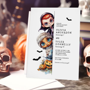 Invitación Fiesta de Cumpleaños de Halloween para Niños en un