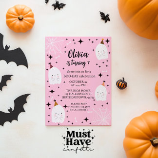 Invitación Fiesta de cumpleaños de Halloween para niños encie