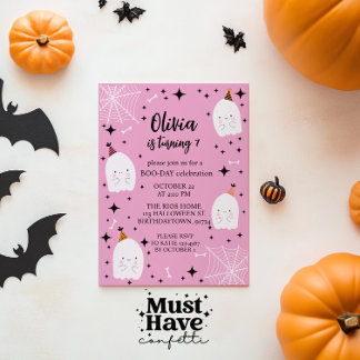 Invitación Fiesta de cumpleaños de Halloween para niños engañ