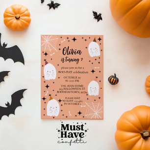 Invitación Fiesta de cumpleaños de Halloween para niños engañ