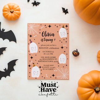 Invitación Fiesta de cumpleaños de Halloween para niños engañ