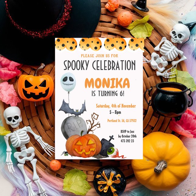 Invitación Fiesta de cumpleaños de Halloween para niños fanta (Subido por el creador)