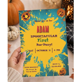 Invitación Fiesta de cumpleaños de Halloween para niños Hallo
