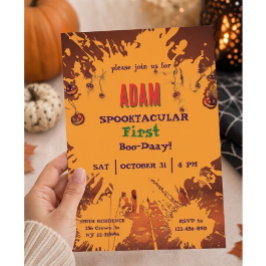 Invitación Fiesta de cumpleaños de Halloween para niños Hallo