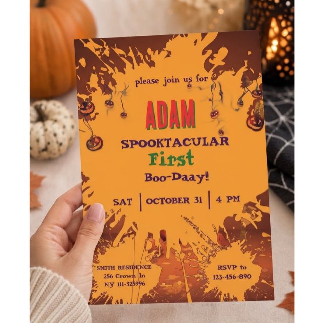 Invitación Fiesta de cumpleaños de Halloween para niños Hallo (Subido por el creador)